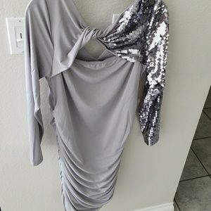 Silver party dress